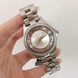 Marc Jacobs Henry Transparent Silver Dial Silver Steel Strap Watch for Women - MBM3337 Authentic Buy Shop Now