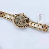 Fossil Rye Automatic Skeleton Gold Dial Gold Steel Strap Watch for Women - BQ3755 Authentic Buy Shop Now