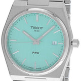 Tissot PRX Quartz Light Green Dial Silver Steel Strap Watch for Men - T137.410.11.091.01 Authentic Buy Shop Now