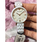 Emporio Armani Ceramica Mother of Pearl Dial White Ceramic Strap Watch For Women - AR1486 Authentic Buy Shop Now