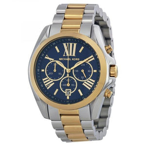 Michael Kors Bradshaw Blue Dial Two Tone Steel Strap Watch for Women - MK5606 Authentic Buy Shop Now