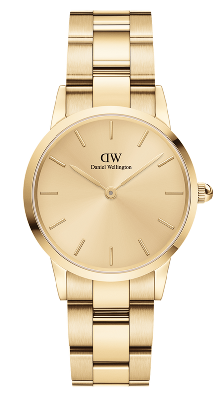 Daniel Wellington Iconic Link Unitone Gold Dial Gold Steel Strap Watch For Women - DW00100403 Authentic Buy Shop Now