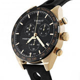 Tissot PRS 516 Chronograph Black Dial Black Leather Strap Watch For Men - T100.417.36.051.00 Authentic Buy Shop Now