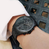 Fossil Forrester Chronograph Black Dial Black Steel Strap Watch for Men - FS5697 Authentic Buy Shop Now