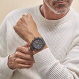 Fossil Bronson Chronograph Black Dial Black Leather Strap Watch for Men - FS5874 Authentic Buy Shop Now