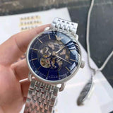 Emporio Armani Aviator Multifunction Blue Dial Silver Mesh Bracelet Watch For Men - AR60024 Authentic Buy Shop Now