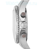 Marc Jacobs Rock Chronograph Mother of Pearl Grey Dial Silver Steel Strap Watch for Women - MBM3250 Authentic Buy Shop Now
