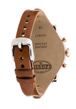 Fossil Boyfriend Chronograph White Dial Brown Leather Strap Watch for Women - ES3837 Authentic Buy Shop Now