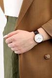 Daniel Wellington Classic York White Dial Brown Leather Strap Watch For Women - DW00100038 Authentic Buy Shop Now