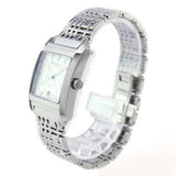 Burberry Nova Check Square White Dial Silver Steel Strap Watch for Women - BU1572 Authentic Buy Shop Now