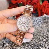 Michael Kors Parker White Dial Rose Gold Steel Strap Watch for Women - MK5616 Authentic Buy Shop Now
