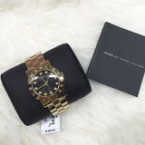 Marc Jacobs Amy Black Dial Gold Steel Strap Watch for Women - MBM3336 Authentic Buy Shop Now