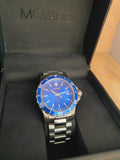 Movado Series 800 Blue Dial Silver Steel Strap Watch For Men - 2600137 Authentic Buy Shop Now