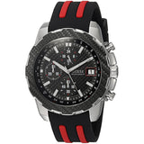 Guess Octane Chronograph Black Dial Two Tone Silicone Strap Watch For Men - W1047G1 Authentic Buy Shop Now