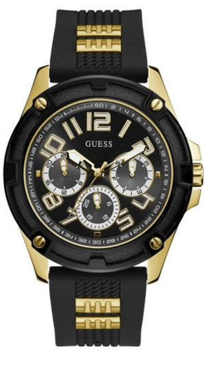 Guess Delta Black Dial Black Rubber Strap Watch for Men - GW0051G2 Authentic Buy Shop Now