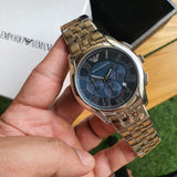 Emporio Armani Classic Navy Blue Dial Stainless Steel Watch For Men - AR1787 Authentic Buy Shop Now