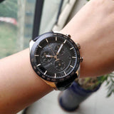 Tissot PRS 516 Chronograph Black Dial Black Leather Strap Watch For Men - T100.417.36.051.00 Authentic Buy Shop Now