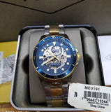 Fossil FB-01 Automatic Skeleton Blue Dial Two Tone Steel Strap Watch for Men - ME3191 Authentic Buy Shop Now