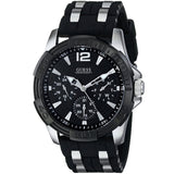 Guess Oasis Black Dial Black Rubber Strap Watch for Men - W0366G1 Authentic Buy Shop Now
