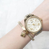 Fossil Cecile Chronograph Gold Dial Gold Steel Strap Watch for Women - AM4482 Authentic Buy Shop Now