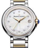 Maurice Lacroix Fiaba Date Diamonds White Mother of Pearl Dial Two Tone Steel Strap Watch for Women - FA1007-PVP23-170-1 Authentic Buy Shop Now