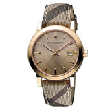 Burberry The City Rose Gold Dial Brown Leather Strap Watch for Women - BU9040 Authentic Buy Shop Now