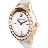 Swarovski Lovely Crystals Mother of Pearl Dial White Leather Strap Watch for Women - 5242904 Authentic Buy Shop Now