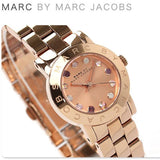 Marc Jacobs Amy Rose Gold Dial Rose Gold Steel Strap Watch for Women - MBM3219 Authentic Buy Shop Now