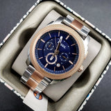 Fossil Machine Blue Dial Two Tone Steel Strap Watch for Men - FS5037 Authentic Buy Shop Now
