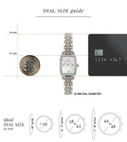 Emporio Armani Gianni T Bar White Mother Of Pearl Dial Two Tone Steel Strap Watch For Women - AR11519 Authentic Buy Shop Now