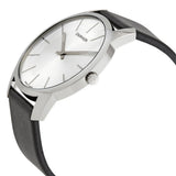 Calvin Klein City White Dial Black Leather Strap Watch for Men - K2G2G1CD Authentic Buy Shop Now