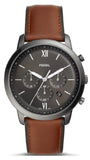 Fossil Neutra Chronograph Grey Dial Brown Leather Strap Watch for Men - FS5512 Authentic Buy Shop Now