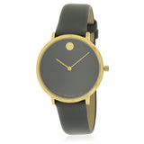 Movado 70th Anniversary Special Edition Grey Dial Grey Leather Strap Watch For Women - 0607140 Authentic Buy Shop Now