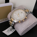 Michael Kors Brinkley Chronograph Silver Dial Two Tone Steel Strap Watch for Women - MK6188 Authentic Buy Shop Now