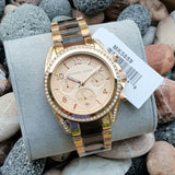 Michael Kors Blair Rose Gold Dial Two Tone Steel Strap Watch For Women - MK5859 Authentic Buy Shop Now