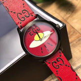 Gucci G Timeless Ghost Red Dial Red Leather Strap Watch For Men - YA1264023 Authentic Buy Shop Now