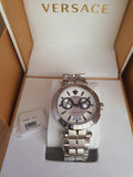 Versace Aion Chronograph White Dial Silver Steel Strap Watch for Men - VBR040017 Authentic Buy Shop Now