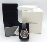 Emporio Armani Classic Black Dial Black Leather Strap Watch For Women - AR9022 Authentic Buy Shop Now