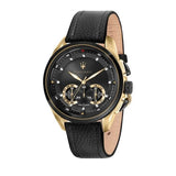 Maserati Traguardo Chronograph Black Dial Black Leather Strap Watch For Men - R8871612033 Authentic Buy Shop Now
