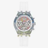 Guess Glitz Pride Limited Edition White Dial White Rubber Strap Watch for Women - GW0407L4 Authentic Buy Shop Now