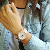 Fossil Tailor Quartz White Dial Pink Leather Strap Watch for Women - ES4393 Authentic Buy Shop Now