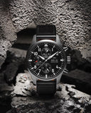 IWC Pilot's Watch Chronograph Black Dial Black Leather Strap Watch for Men - IW377709 Authentic Buy Shop Now