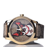 Gucci G Timeless Brown Dial Brown Leather Strap Watch For Women - YA1264056 Authentic Buy Shop Now
