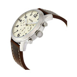 Fossil Pilot Chronograph White Dial Brown Leather Strap Watch for Men - FS5146 Authentic Buy Shop Now