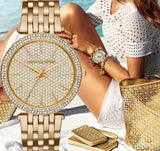 Michael Kors Darci Gold Dial Gold Steel Strap Watch for Women - MK3438 Authentic Buy Shop Now