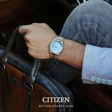 Citizen Tsuyosa Automatic Turquoise Dial Silver Steel Strap Watch For Men - NJ0151-88M Authentic Buy Shop Now