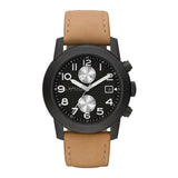 Marc Jacobs Larry Chronograph Black Dial Brown Leather Strap Watch for Men - MBM5053 Authentic Buy Shop Now