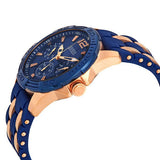 Guess Oasis Blue Dial Blue & Rose Gold Stainless Steel Strap Watch For Men - W0366G4 Authentic Buy Shop Now