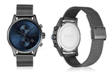 Hugo Boss Jet Blue Dial Gunmetal Mesh Bracelet Watch for Men - 1513677 Authentic Buy Shop Now