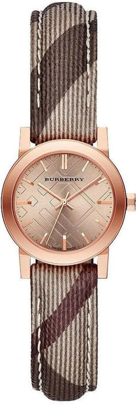 Burberry The City Pink Dial Brown Leather Strap Watch for Women - BU9236 Authentic Buy Shop Now